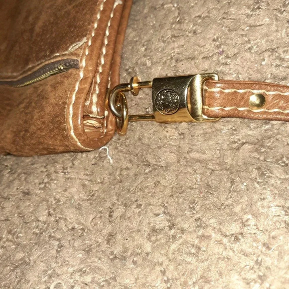 VINTAGE 1970'S-FANNY-BAG BRAND-Brown Suede Shoulder Bag-Very Good - Picture 7 of 8